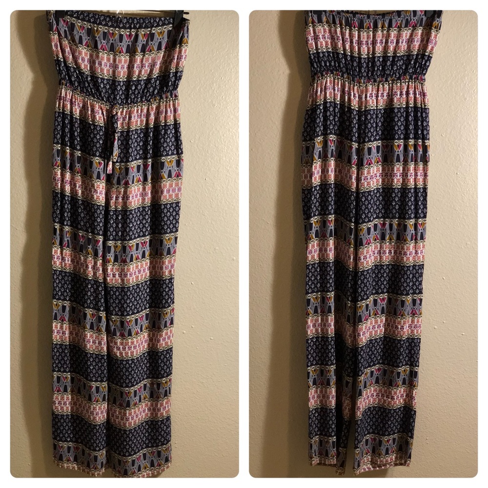 Staring at Stars Geo-Tile Strapless Jumper